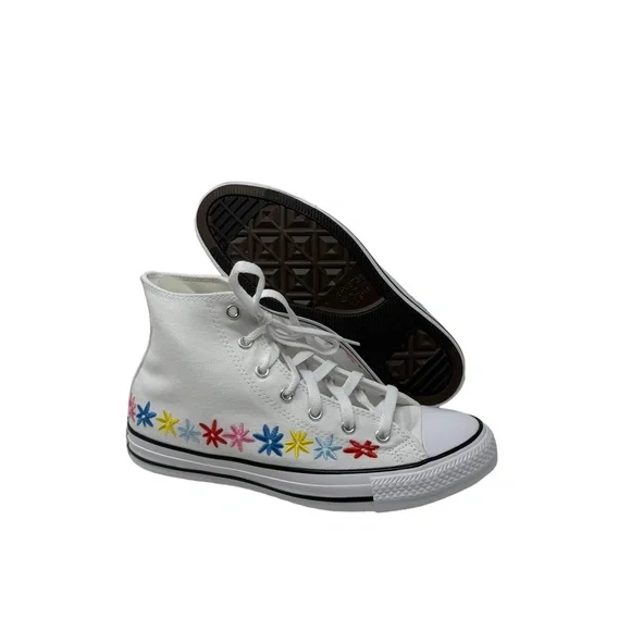 Converse Chuck Taylor High Top Sneakers Skate White Canvas Women's Kids A06311F - Picture 3 of 10